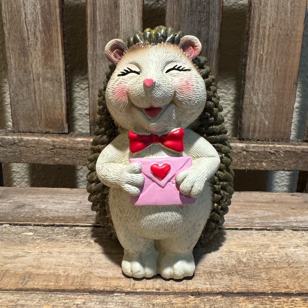 Valentine’s Day Hedgehog, Valentine Resin Hedgehog, Hedgehog Love, Hedgehogs